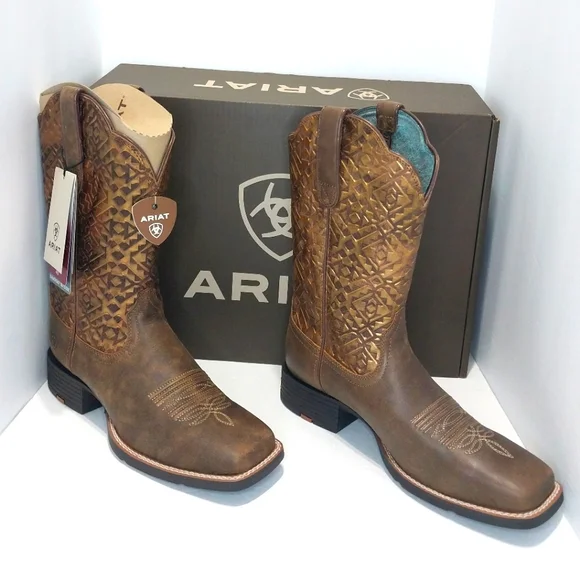 Ariat Round Up Wide Square Toe‎ Boots, NWT, Size 10| EUR 41.5 - Picture 11 of 11